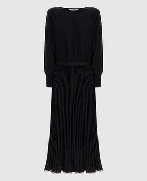 Twinset Black dress with pleating 262TP3250