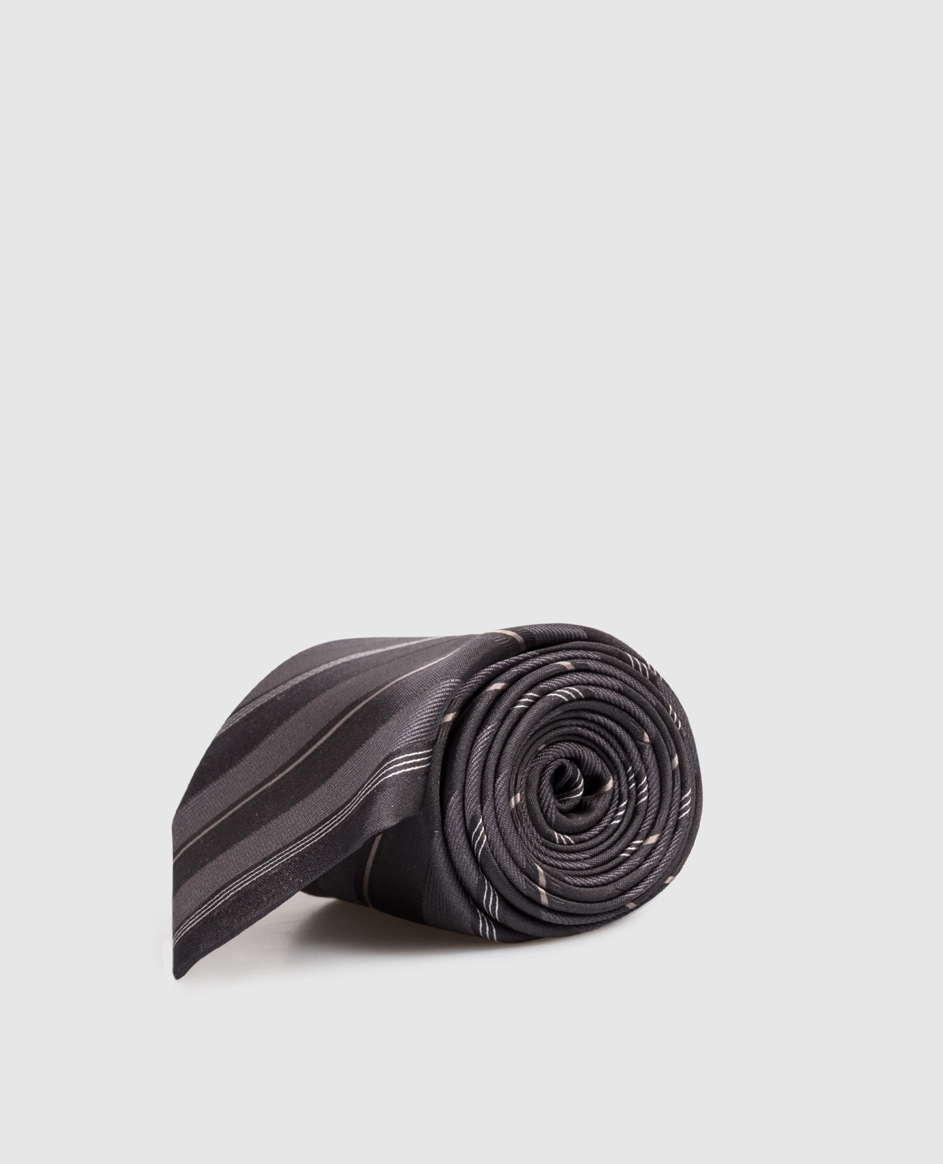 

Gray striped silk tie Brunello Cucinelli, Grey