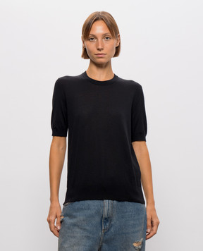 Dolce&Gabbana Black cashmere and silk T-shirt FXX49ZJGMHZ