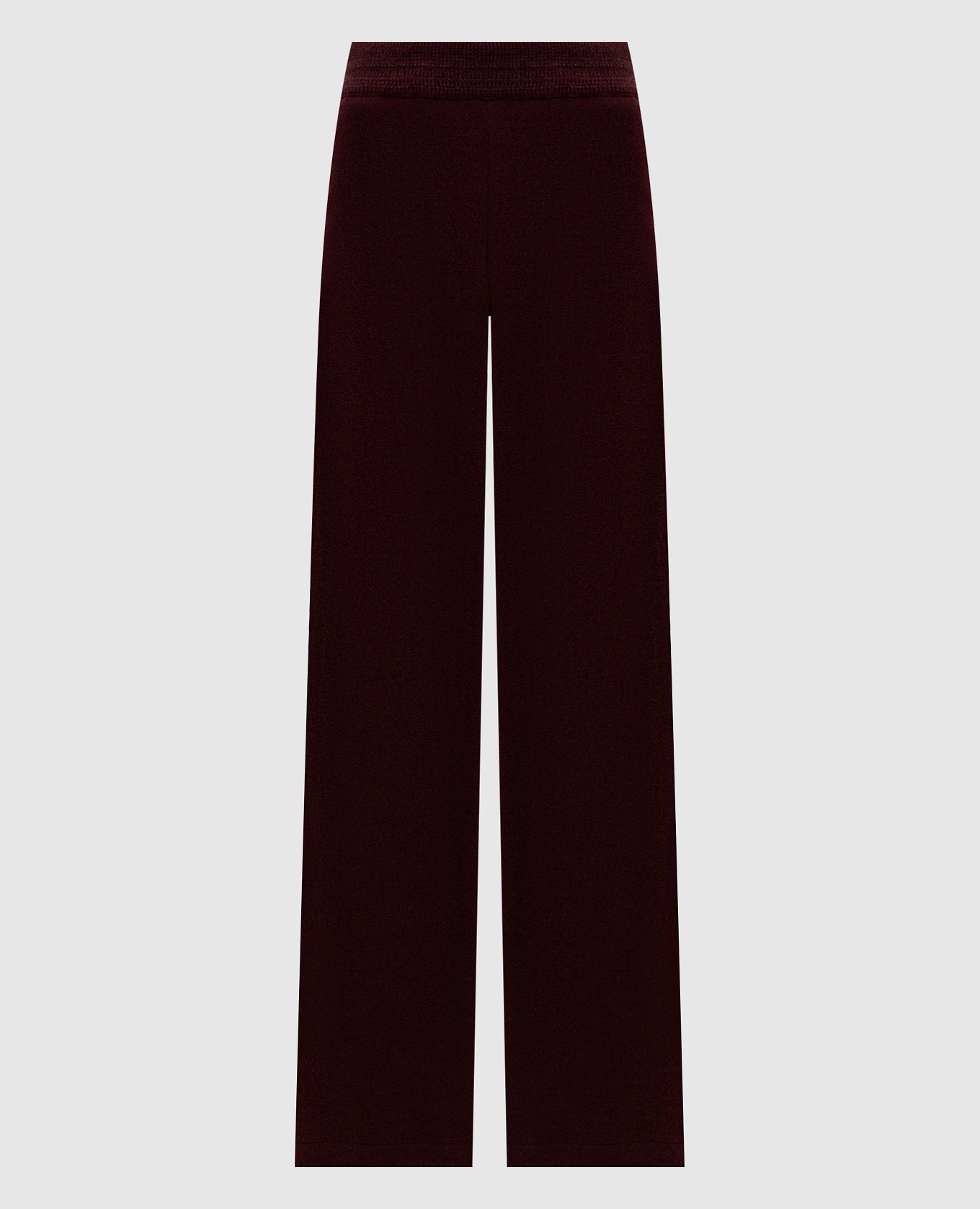 Burgundy flared pants with wool