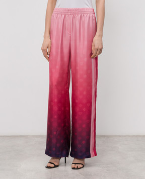 Casablanca Pink silk pants with gradient effect WSS26TR37201