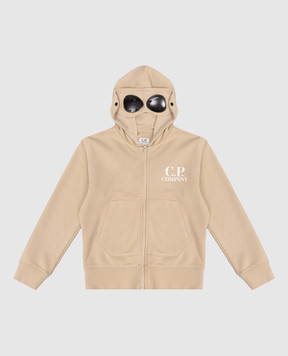C.P. Company Children's beige sports jacket with logo print CMF01ALCA691014