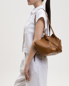 YUZEFI Mochi brown leather tote bag MOCHI