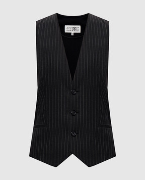 Maison Margiela MM6 Striped wool vest S62FB0089MTN199