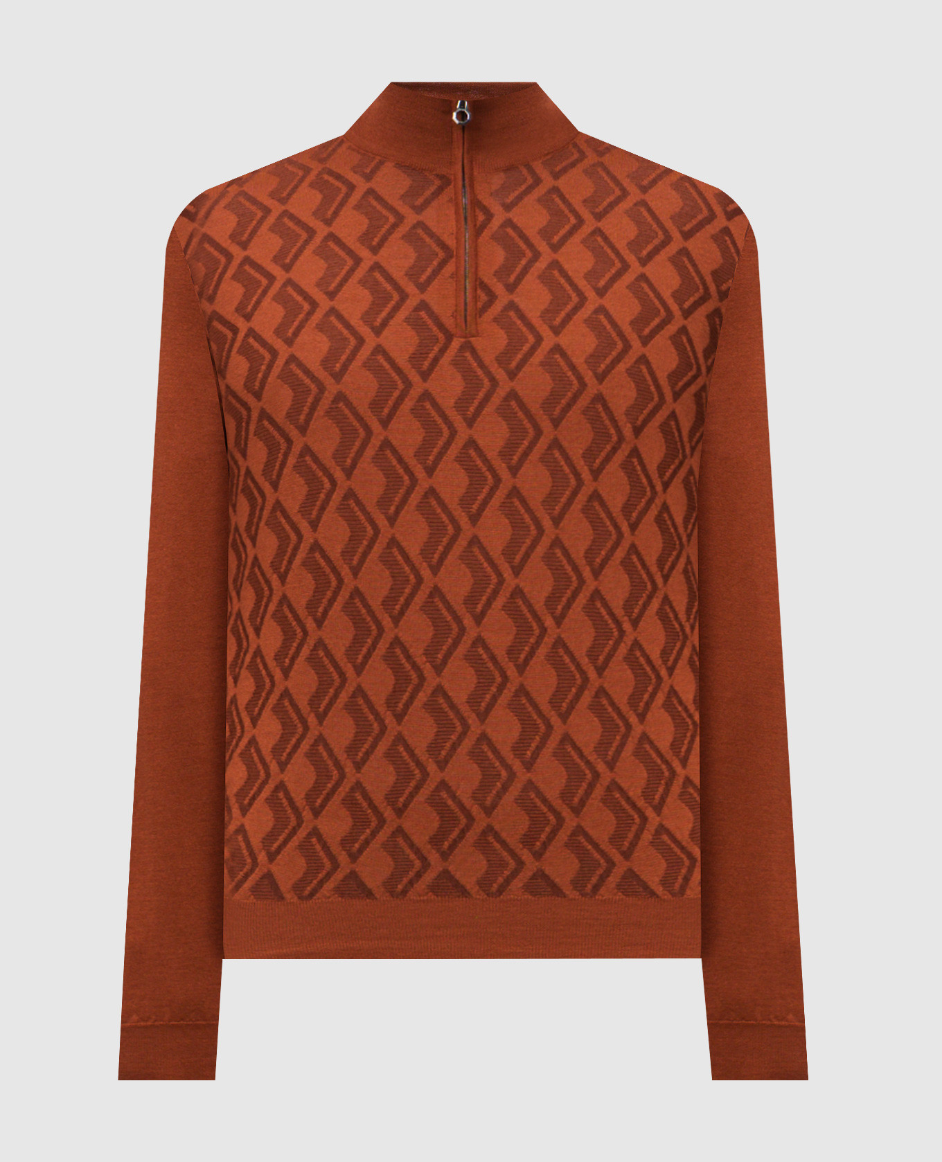 

Orange sweater made of wool, silk and cashmere in a pattern Stefano Ricci
