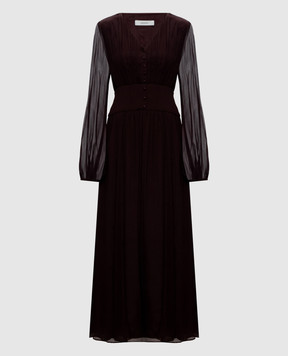 JOSEPH Bianca brown silk maxi dress JF010085
