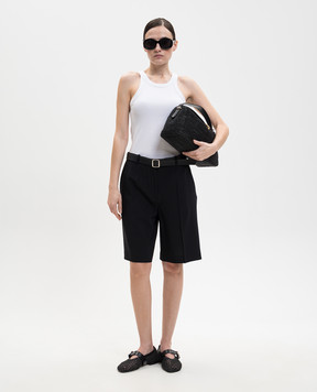 Toteme Black Bermuda shorts with wool 262WRB0455FB0475