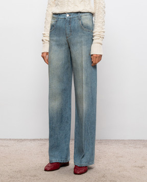 Ermanno Scervino Blue jeans with wool D497P702KXG
