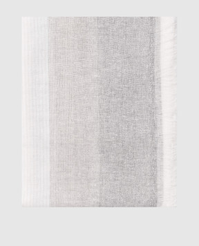 Peserico White linen scarf with lurex S31545C0CC826