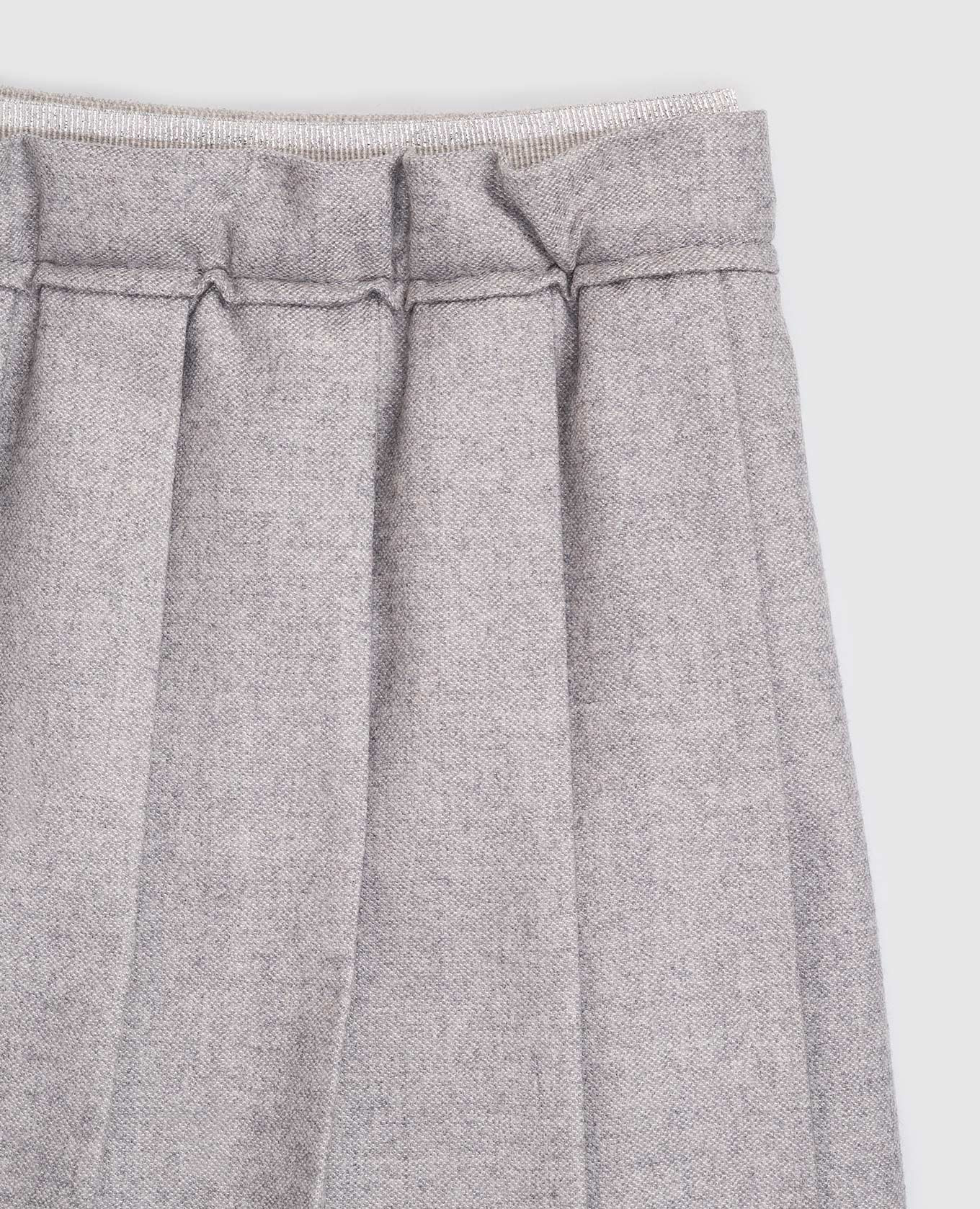 

Children's gray pleated skirt with wool Brunello Cucinelli, Grey