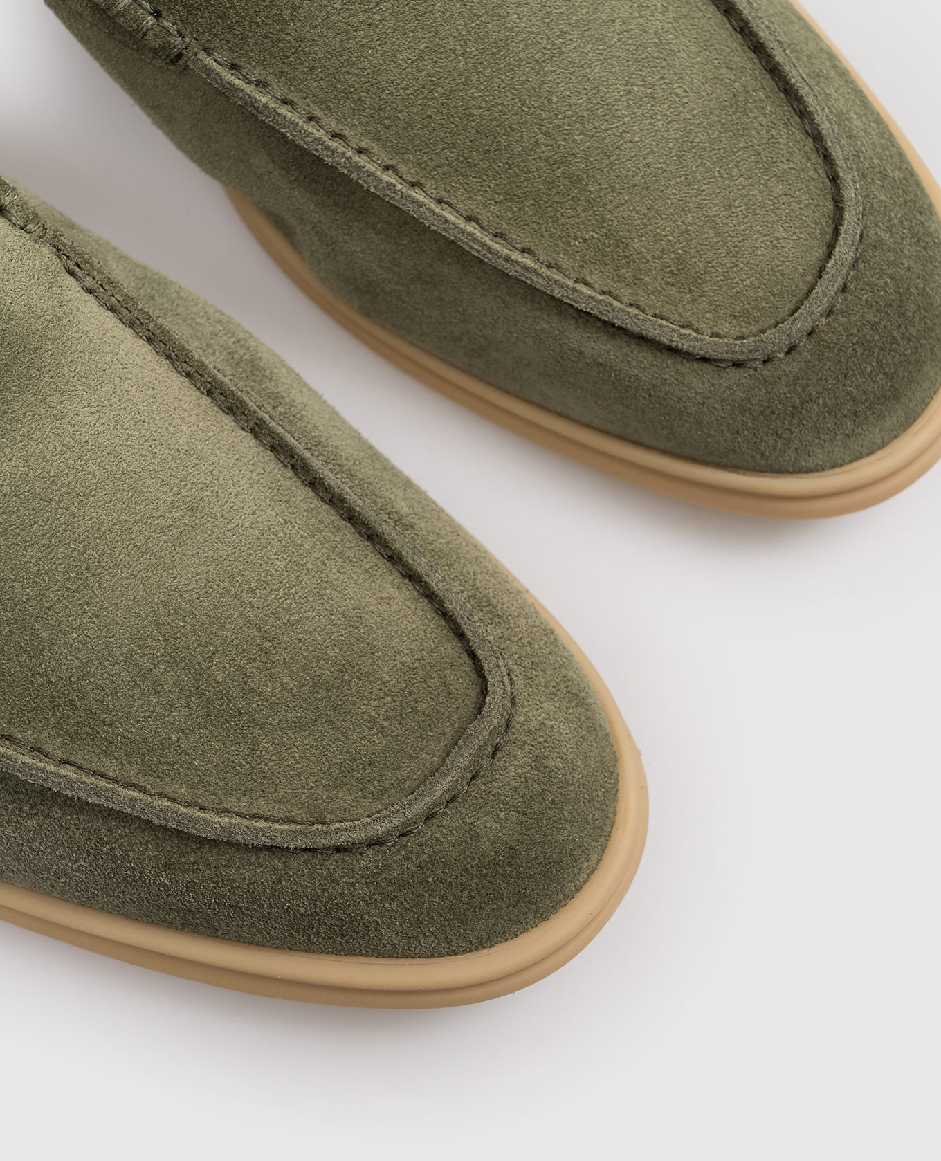 Khaki suede loafers Lanciotti De Verzi 5