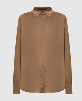 Max Mara Brown XERO silk blouse MSTXERO