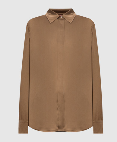 Brown XERO silk blouse