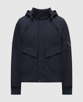 C.P. Company Blue jacket with logo patch MOW001A005968A