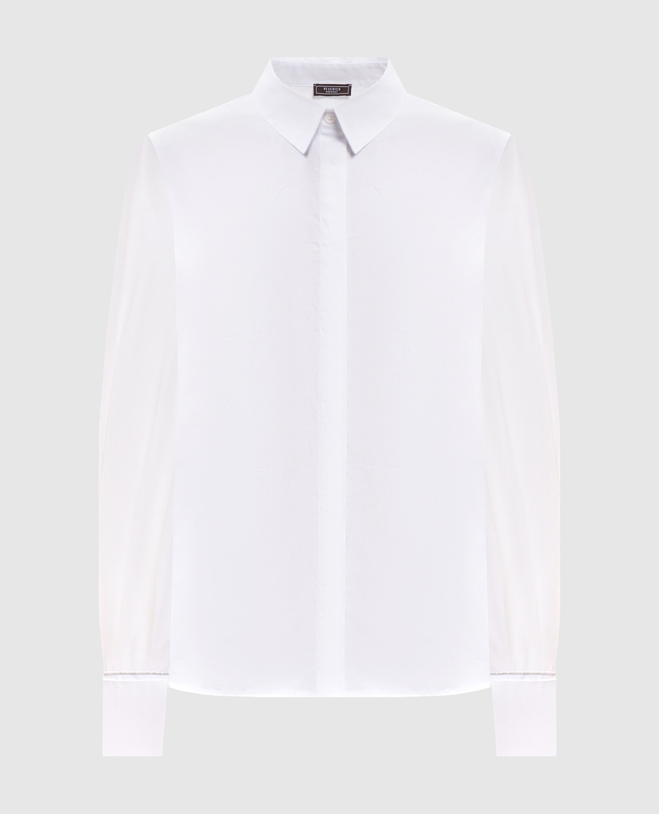 White shirt with a monil chain Peserico