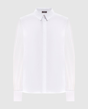 Peserico White shirt with a monil chain E06996B8928