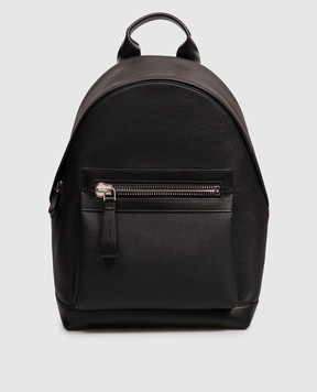 Tom Ford Black leather backpack with embossed logo H0397LCL213S