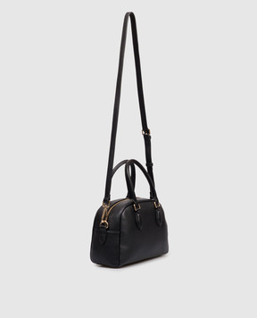 Twinset Black tote bag with textured logo 261TB7231