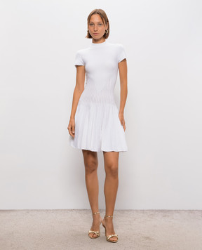 Balmain White dress with sequins HF1R7510KK04