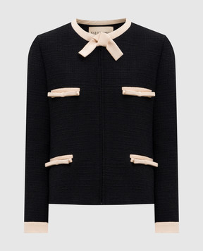 Valentino Black wool tweed jacket 7B0CEJ9090Y