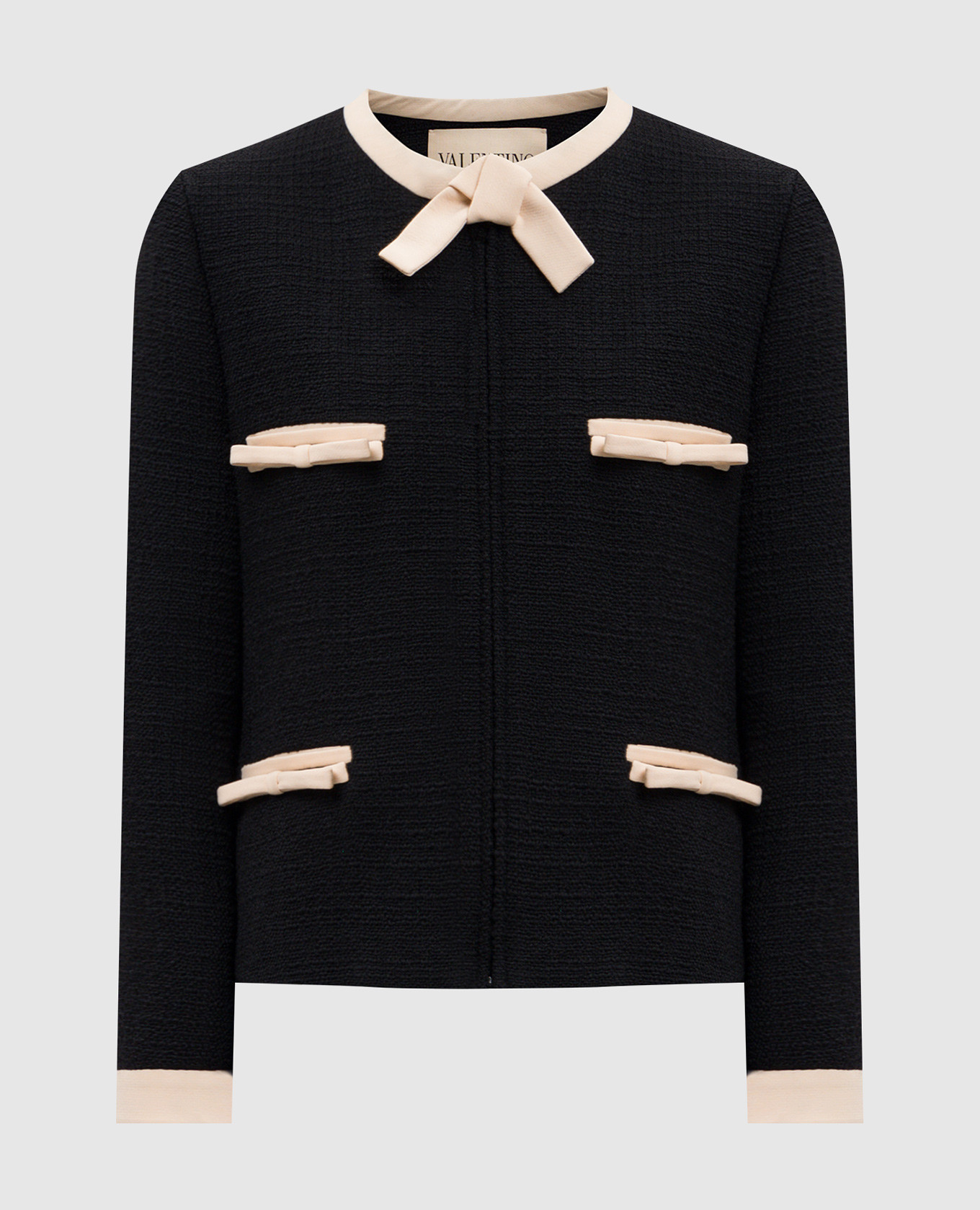 

Black wool tweed jacket Valentino