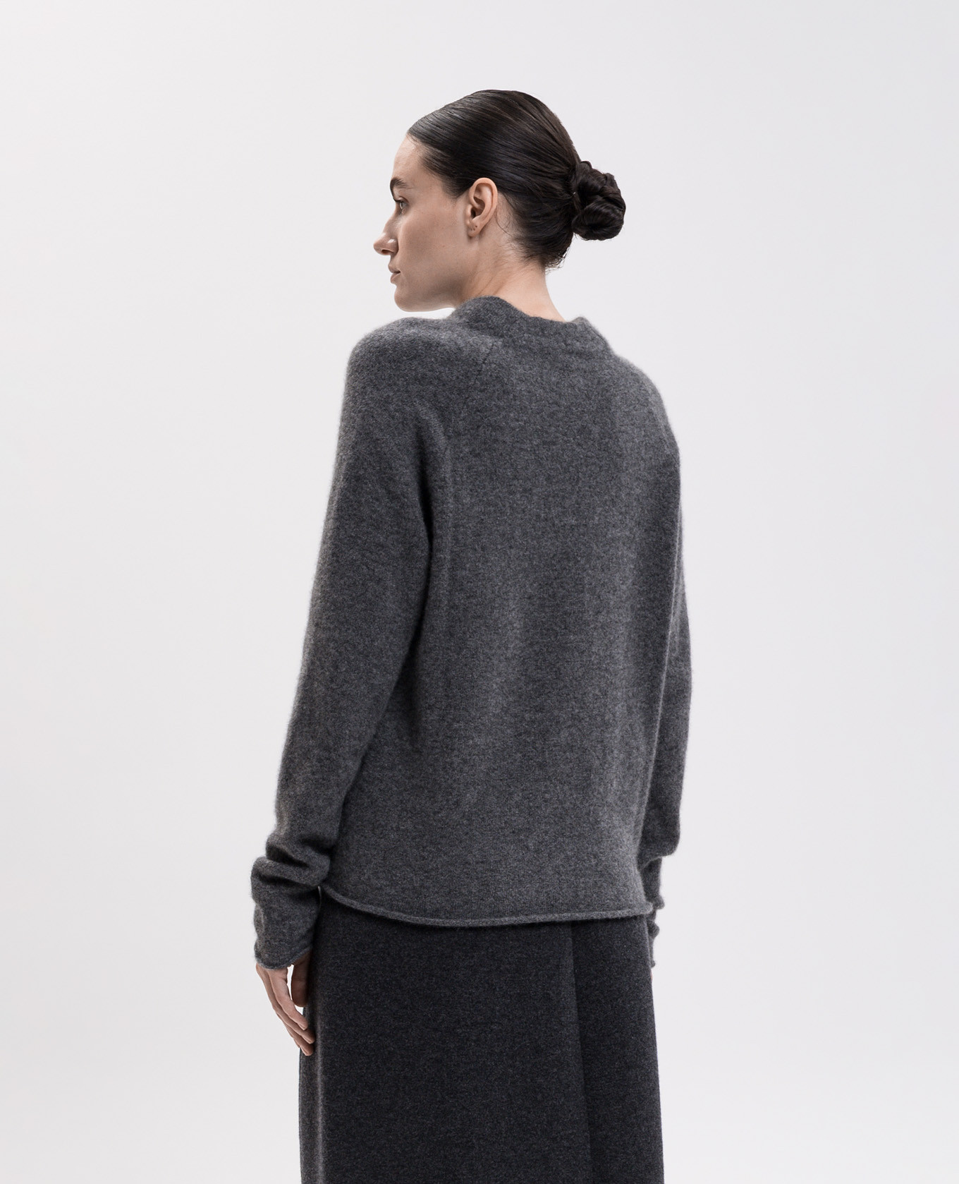 Gray cashmere and silk sweater BOBOUTIC 4