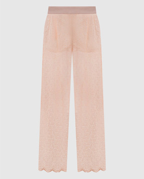 Ermanno Scervino Pink lace pants D482P360EQF