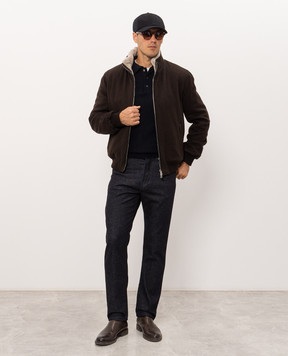 Pini Parma Blue wool and cashmere sweater POLOBLUE