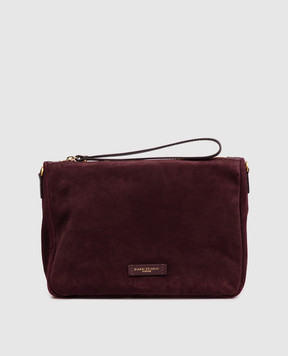 Gianni Chiarini Nora burgundy suede crossbody bag BS10225CMPL