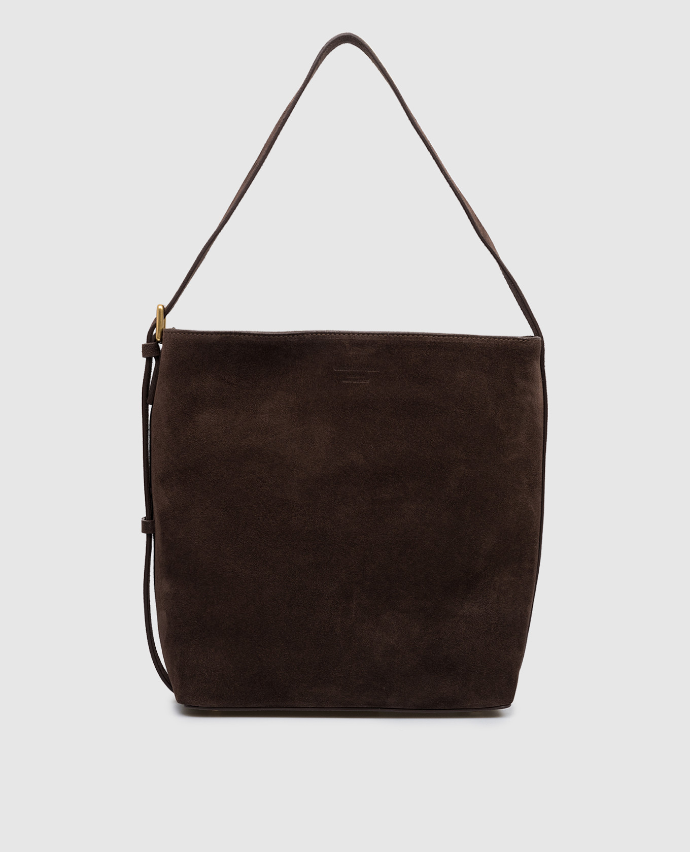 

Suede brown bag with embossed logo Christian Villa