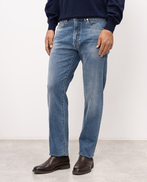 Peserico Blue jeans with logo patch R54717L91Q04360