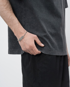 Off-White Silver bracelet with Diag emblem OMOA10SC99MET001