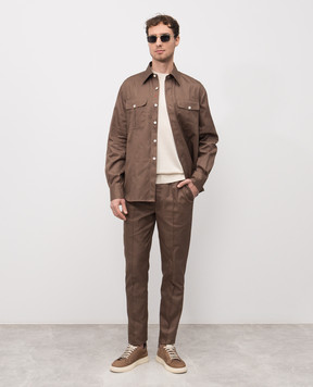 ISAIA Beige silk T-shirt MG8260Y0470