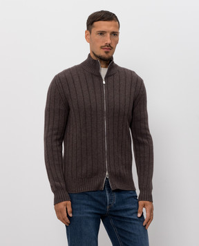 Brunello Cucinelli Brown cashmere cardigan M22506006