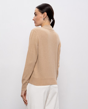 Peserico Beige cardigan made of wool, silk and cashmere S99380F129283D
