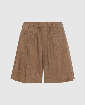 Brunello Cucinelli Brown patterned shorts MQ988P9149