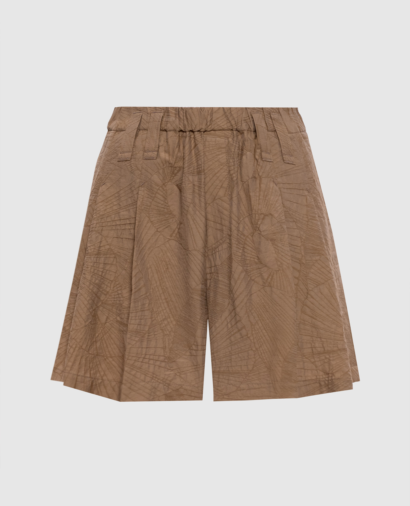 Brown patterned shorts