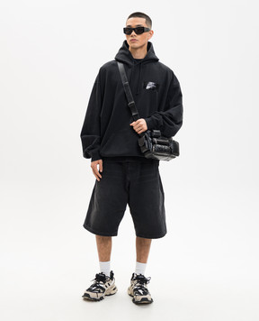 Vetements Black hoodie with logo print ME76HD147B