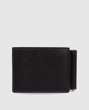 Brunello Cucinelli Black wallet with embossed logo bill clip MWRLBU440