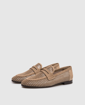 Brunello Cucinelli Brown suede loafers MZDVC3182
