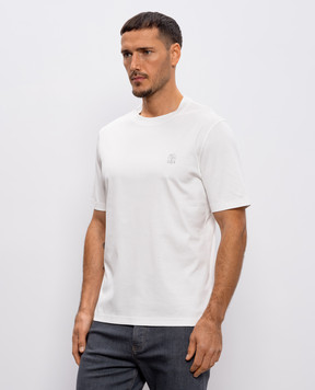 Brunello Cucinelli White T-shirt with logo print M0B138440