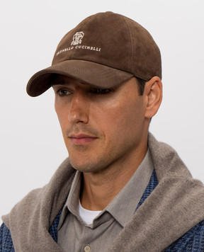 Brunello Cucinelli Brown suede cap MPCLF9850
