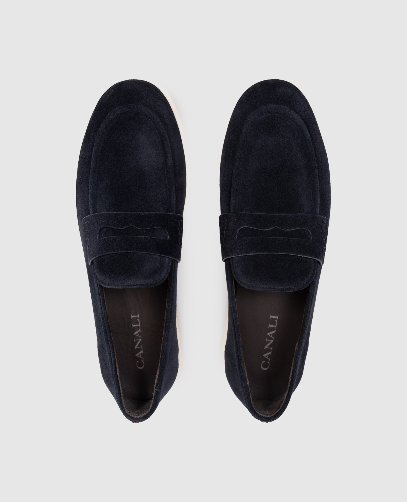 

Blue suede loafers Canali