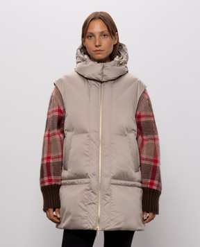 Be Florence Beige down vest EM2644