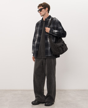 Juun.j Blue checkered shirt JC6864P213