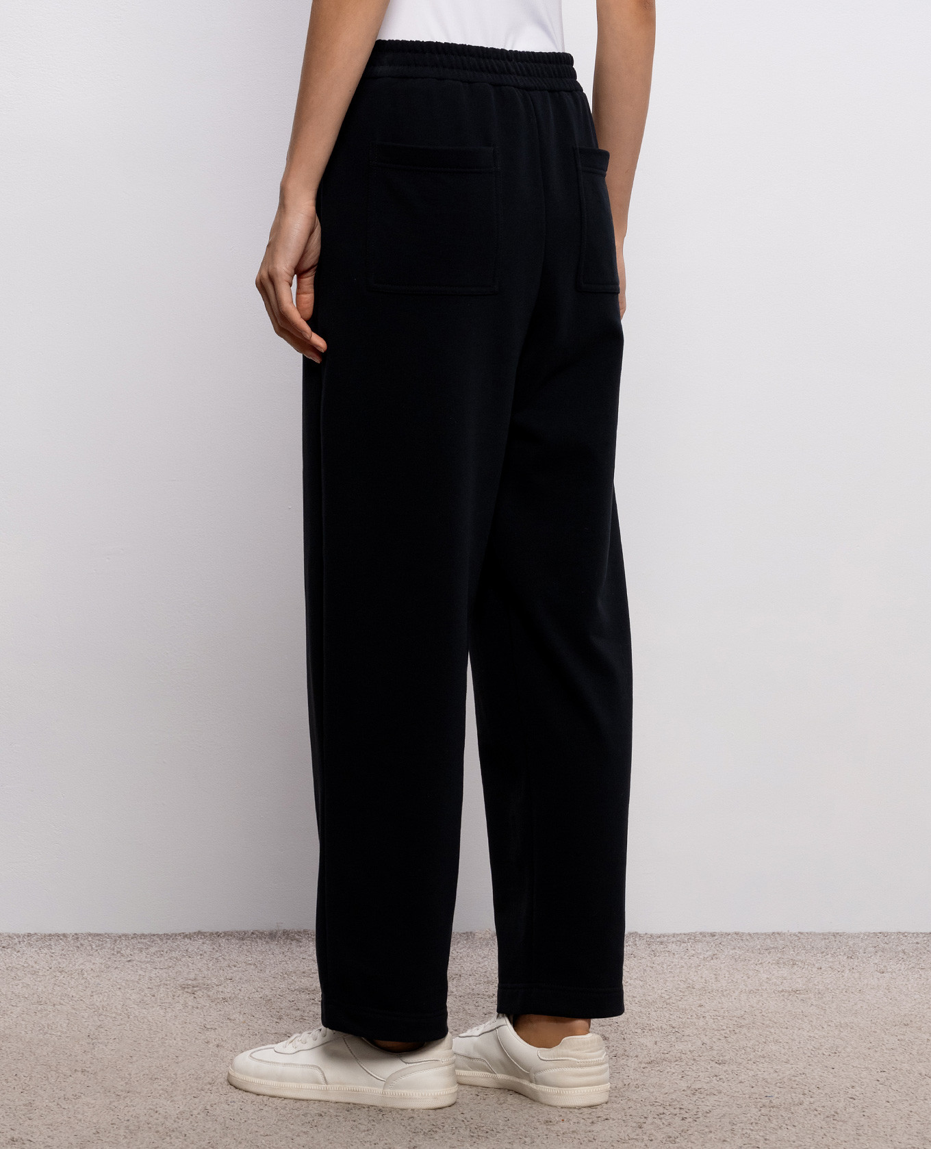 Black cotton sweatpants Brunello Cucinelli 4