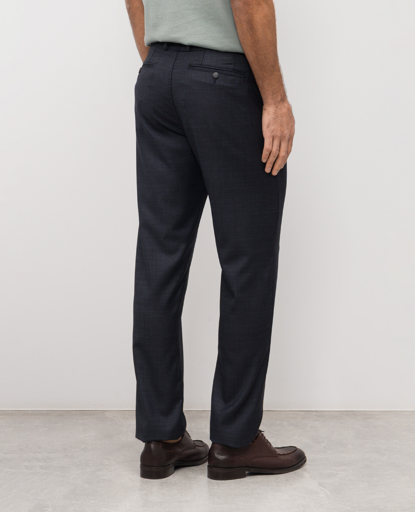 Blue wool pants Canali 4