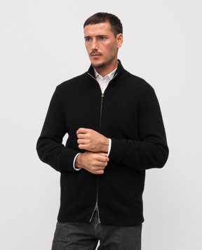 Cashmere&Whiskey Black cashmere cardigan MU7931307341PF