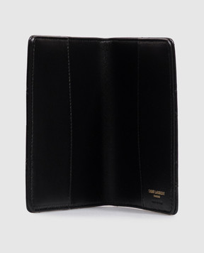 Saint Laurent Black leather passport cover JAMIE 863034AAG7X