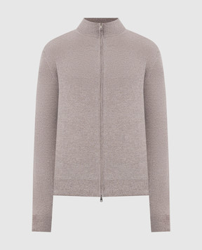 Cashmere&Whiskey Grey merino wool cardigan 97396